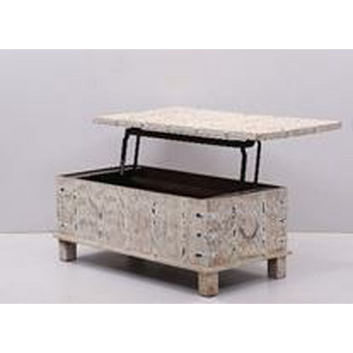 Soffbord DKD Home Decor Metall Mangoträ (116 x 60 x 51 cm) - 5