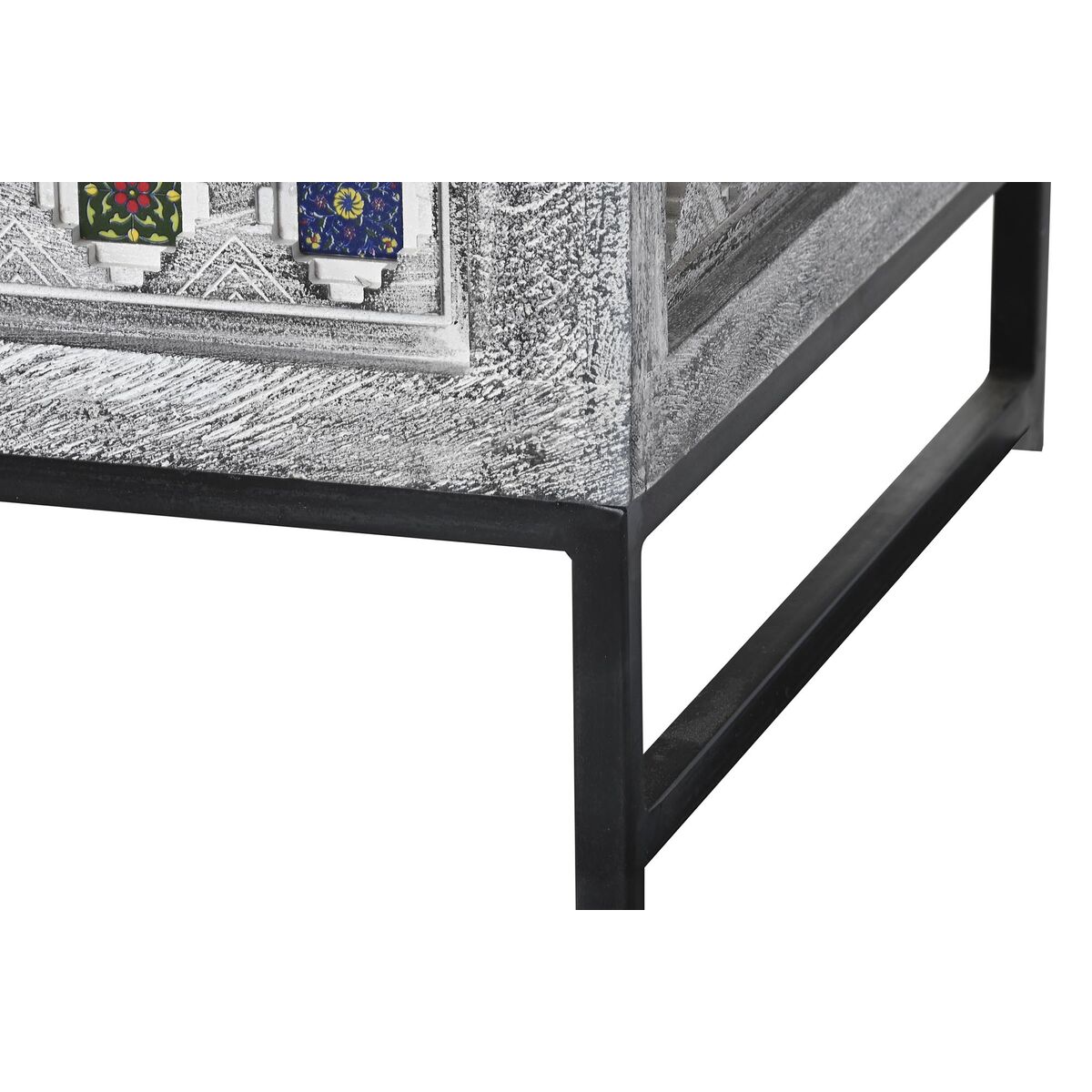 Soffbord DKD Home Decor Metall Mangoträ (116 x 60 x 51 cm) - 9