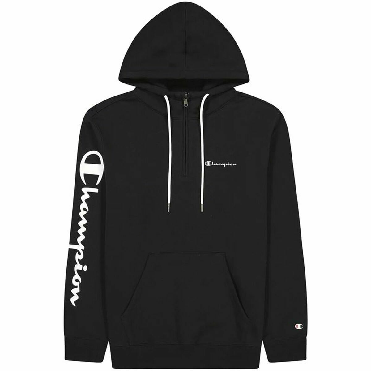 Tröja med huva Herr Champion Half Zip Svart - 5