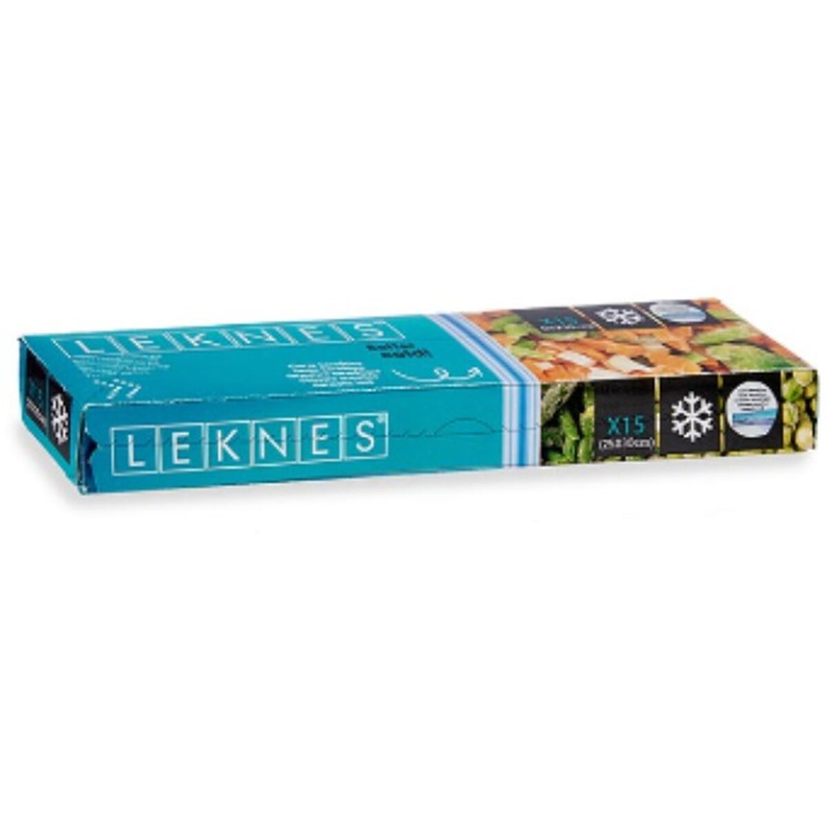 Set med återanvändningsbara livsmedelspåsar Leknes 190939000479 Blå Polyetylen 3 L 25 x 30 cm ziplock (20 antal) - 5