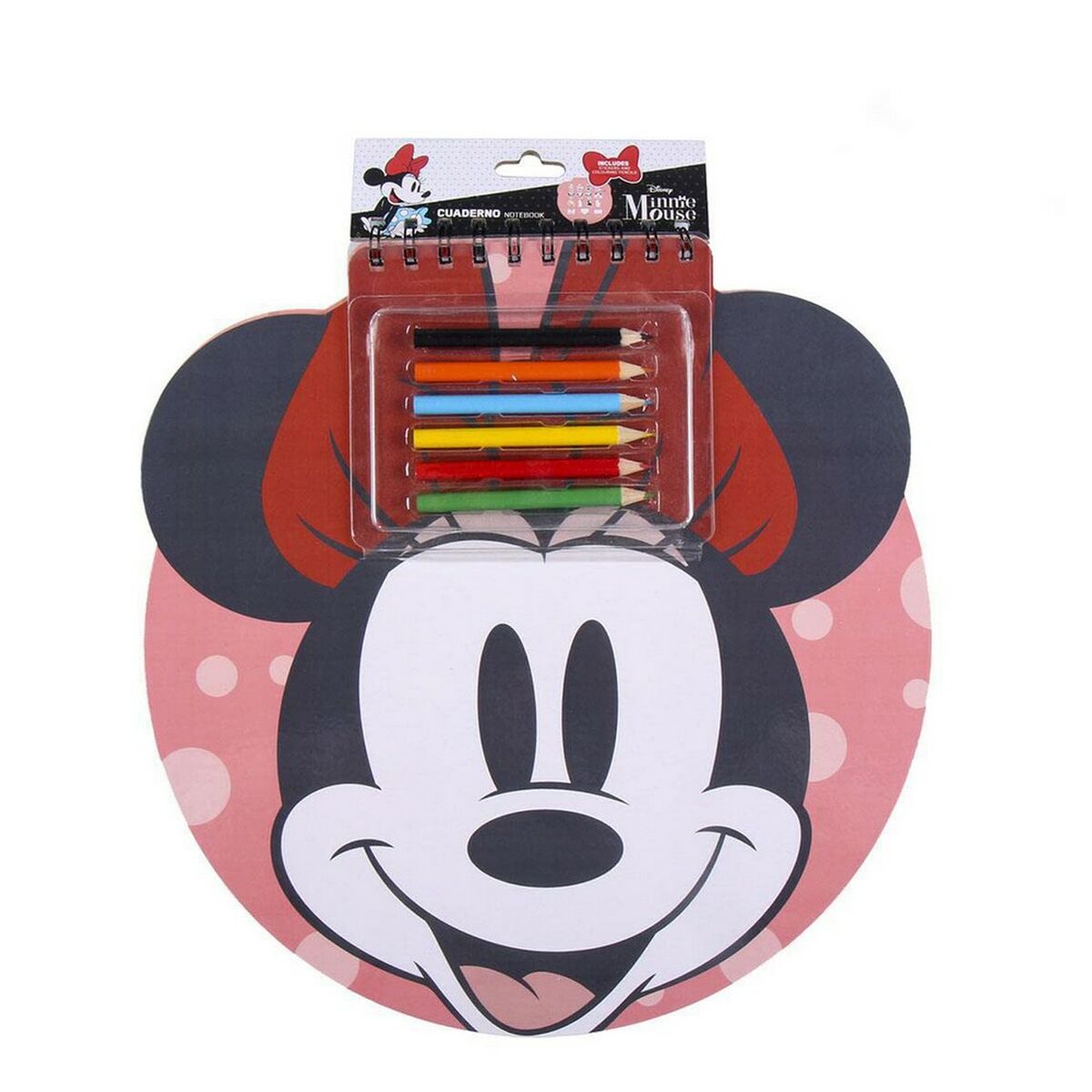 Brevpapper Set Minnie Mouse Rosa Anteckningsbok (30 x 30 x 1 cm)