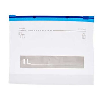 Set med återanvändningsbara livsmedelspåsar Leknes Transparent Polyetylen 1 L 20 x 17 cm 17,3 x 0,03 x 20,7 cm ziplock (21 antal