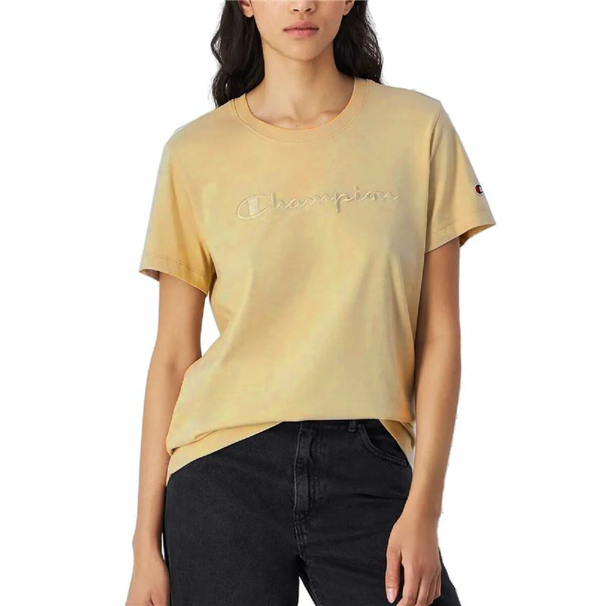 T-shirt med kortärm Dam Champion Crewneck