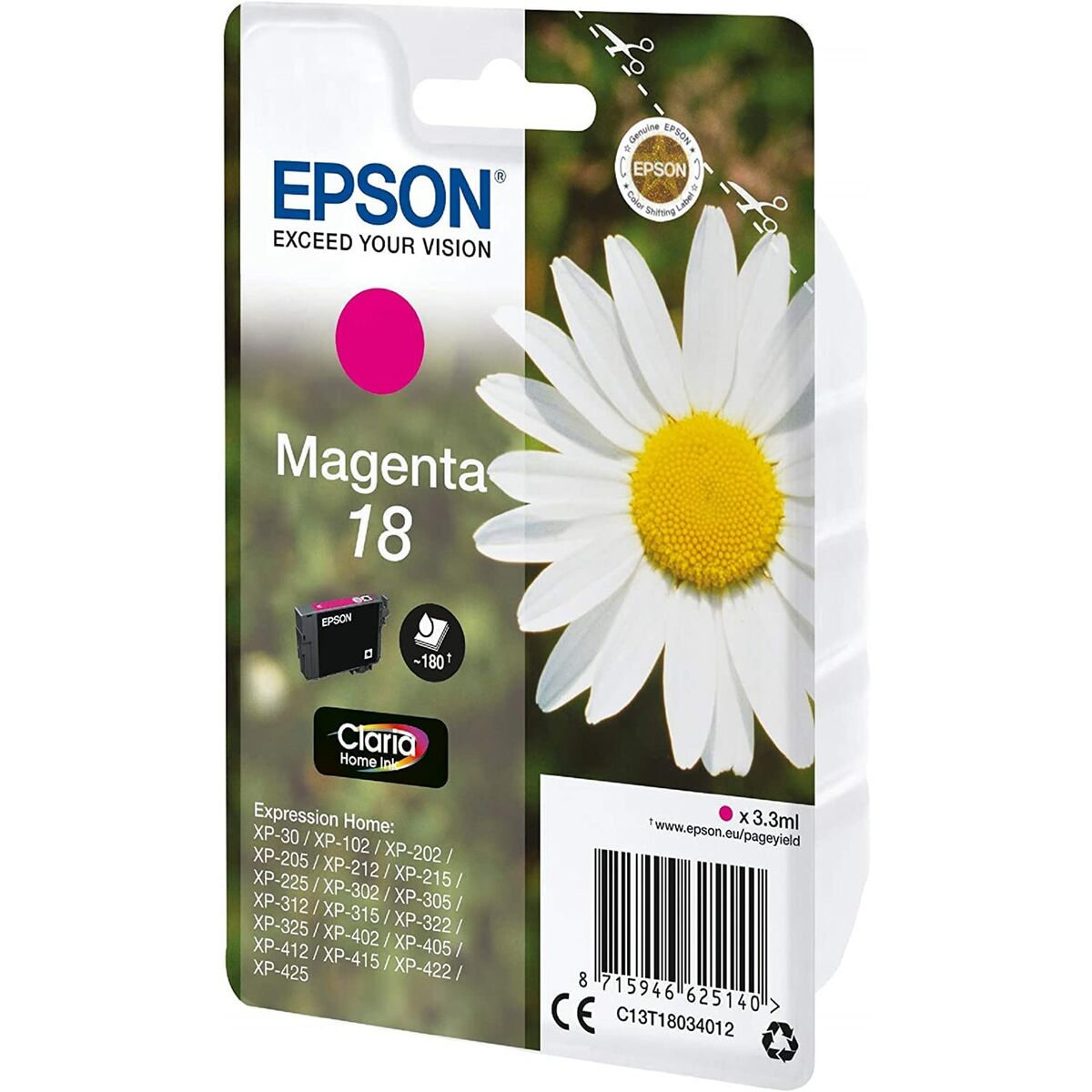 Original Bläckpatron Epson C13T18034012 Magenta - 3