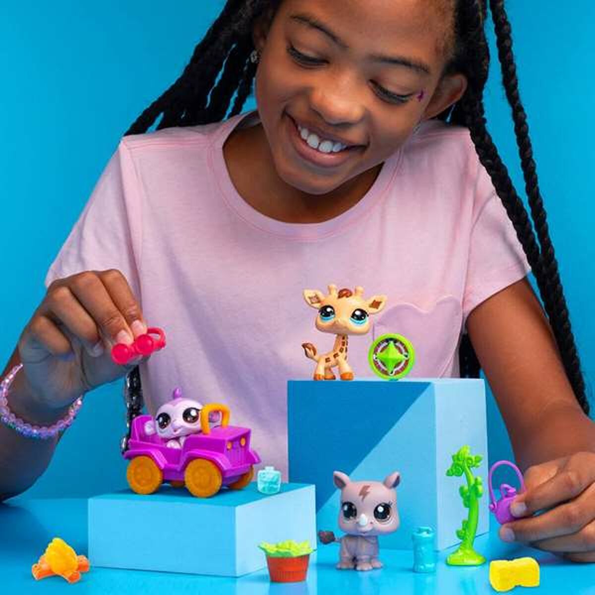Playset Bandai Littlest Pet Shop SAFARI 8 Delar - 5
