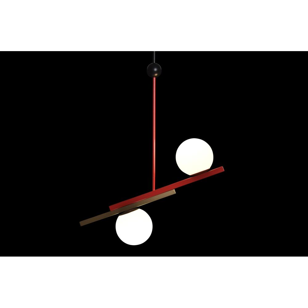 Taklampa DKD Home Decor Röd Svart Gyllene Vit (64 x 20 x 120 cm) - 2