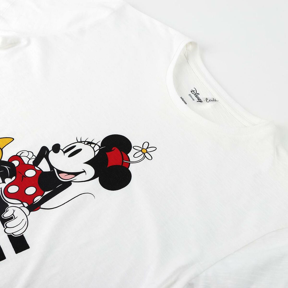 T-shirt med kortärm Dam Minnie Mouse Vit - 3