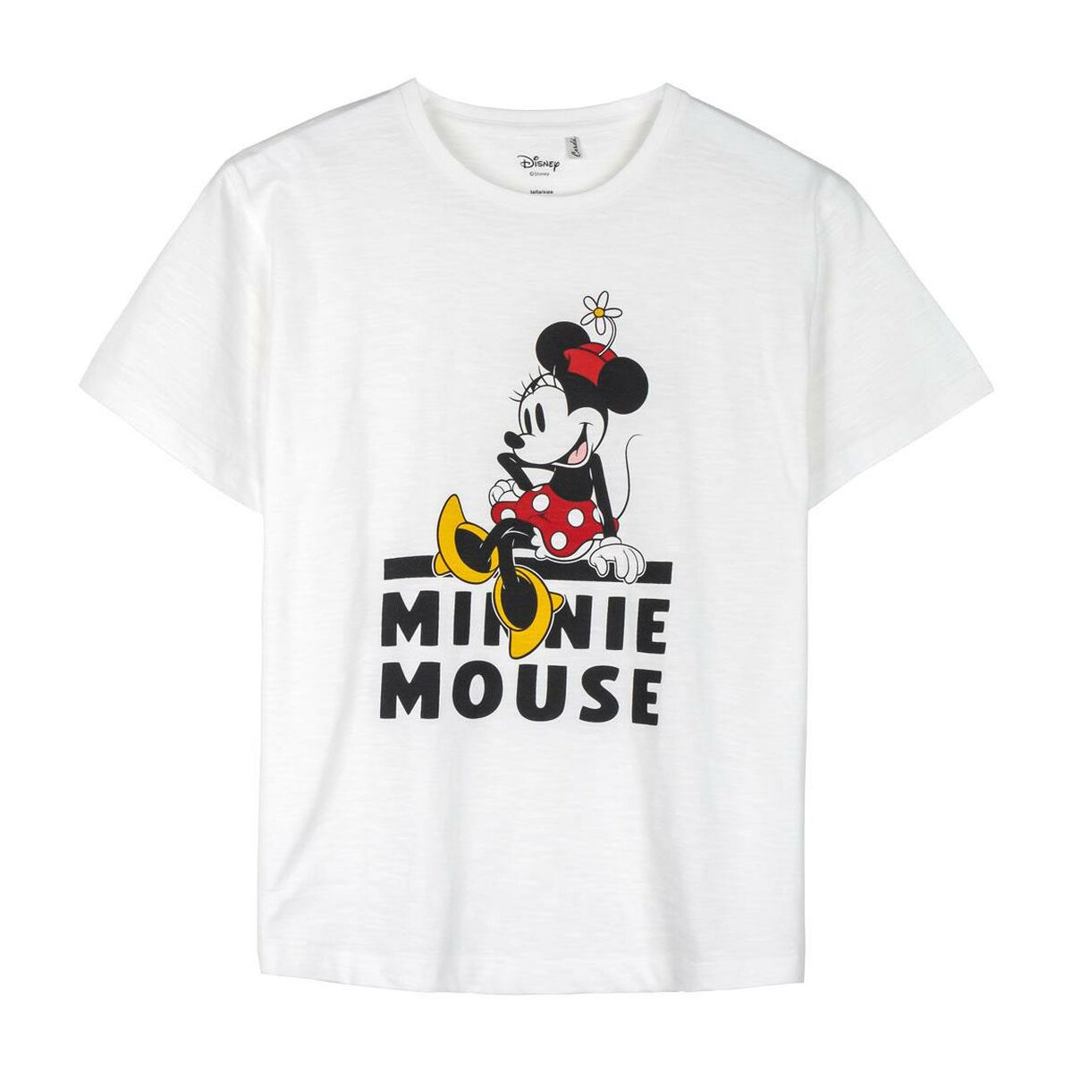 T-shirt med kortärm Dam Minnie Mouse Vit - 5