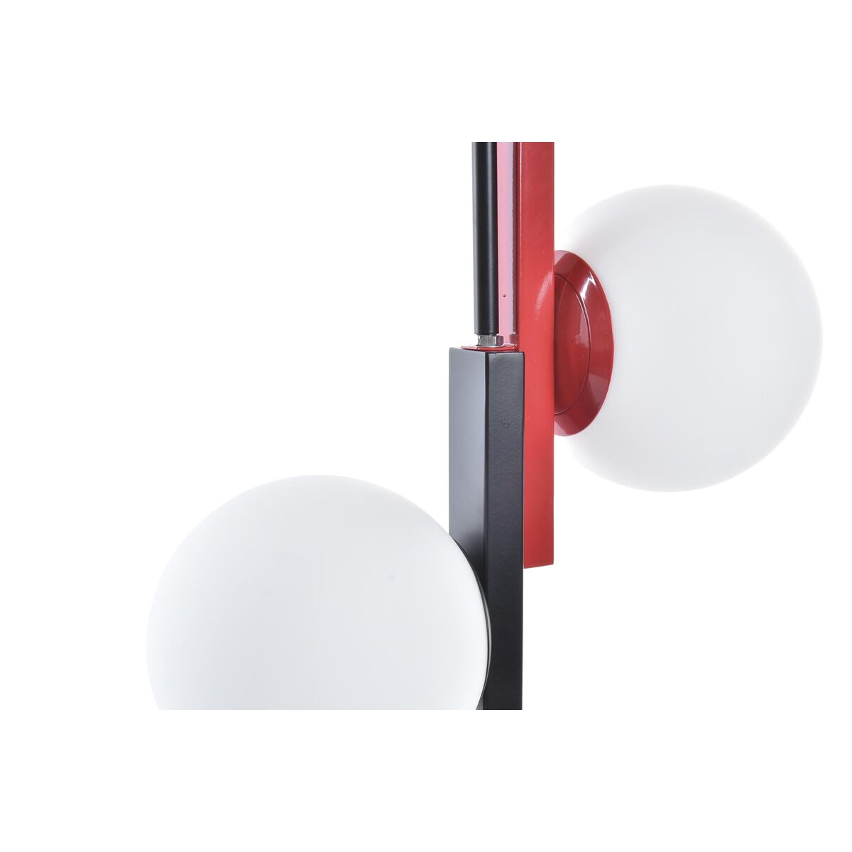 Taklampa DKD Home Decor Vit Svart Röd Metall Glas 40 W 44 x 44 x 120 cm - 8