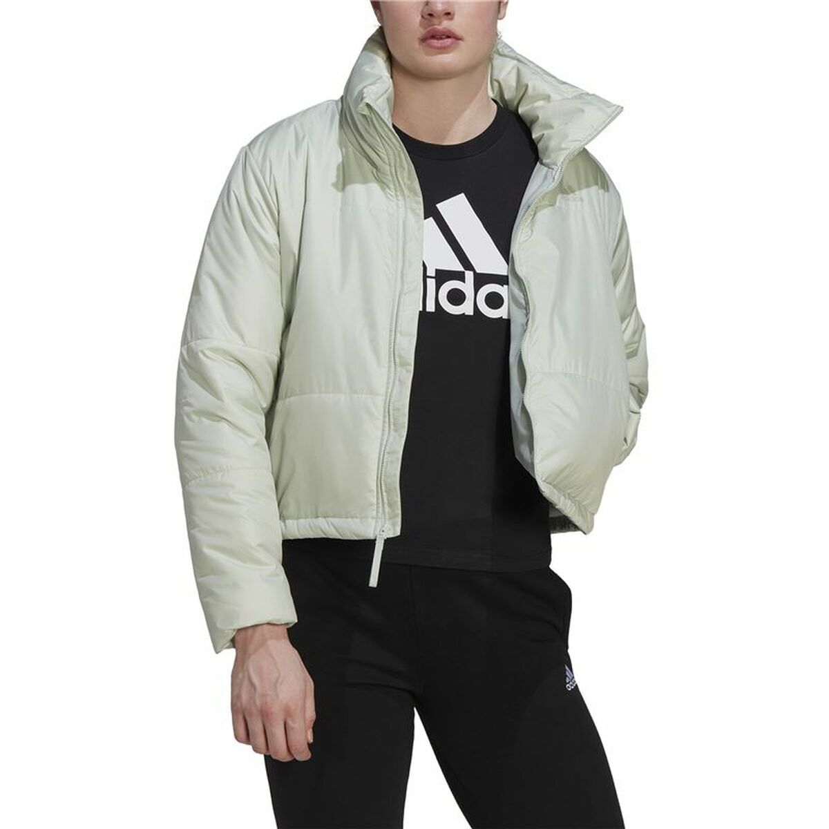 Sportjacka, Dam Adidas Bsc Padded Vit Ljusblå - 3