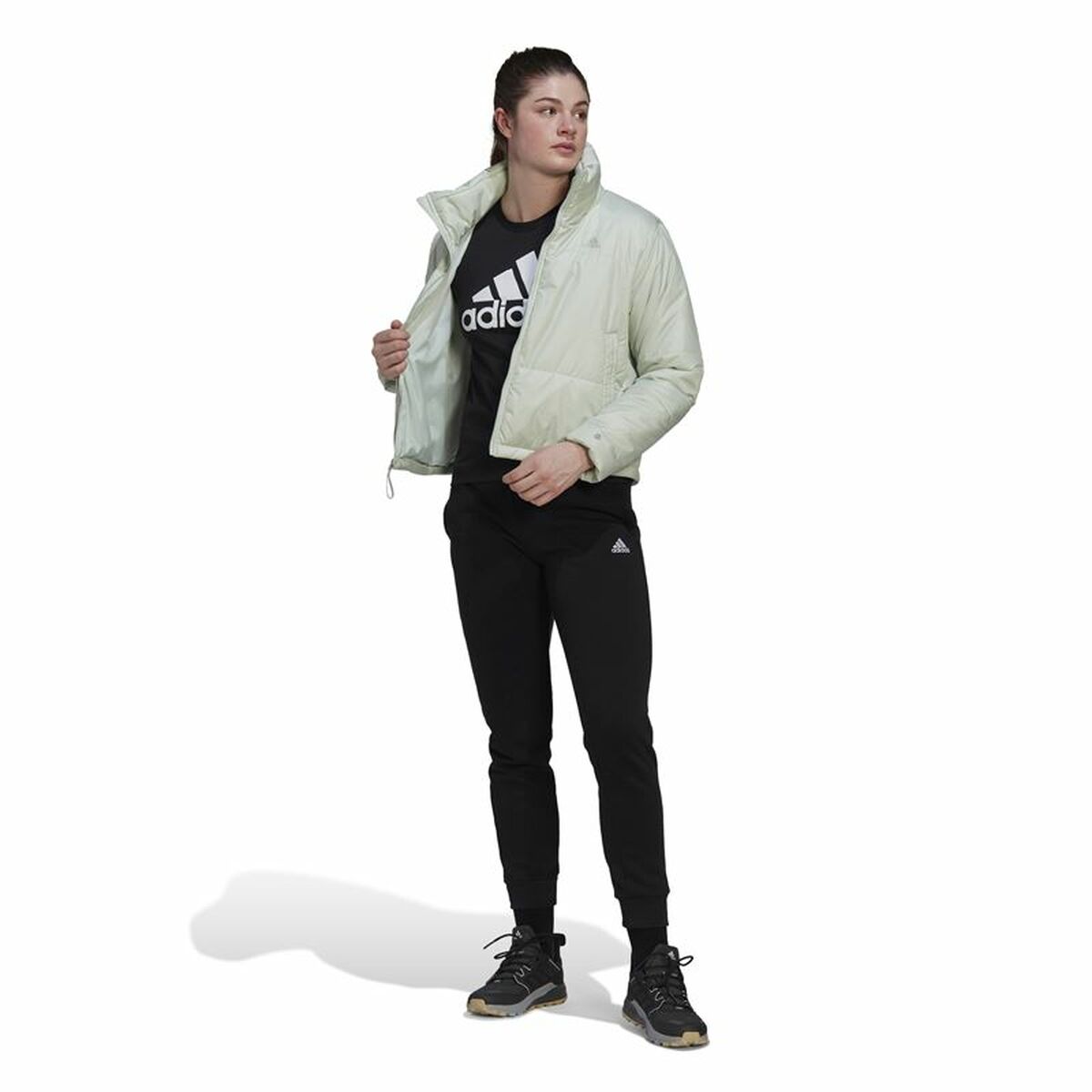 Sportjacka, Dam Adidas Bsc Padded Vit Ljusblå - 7