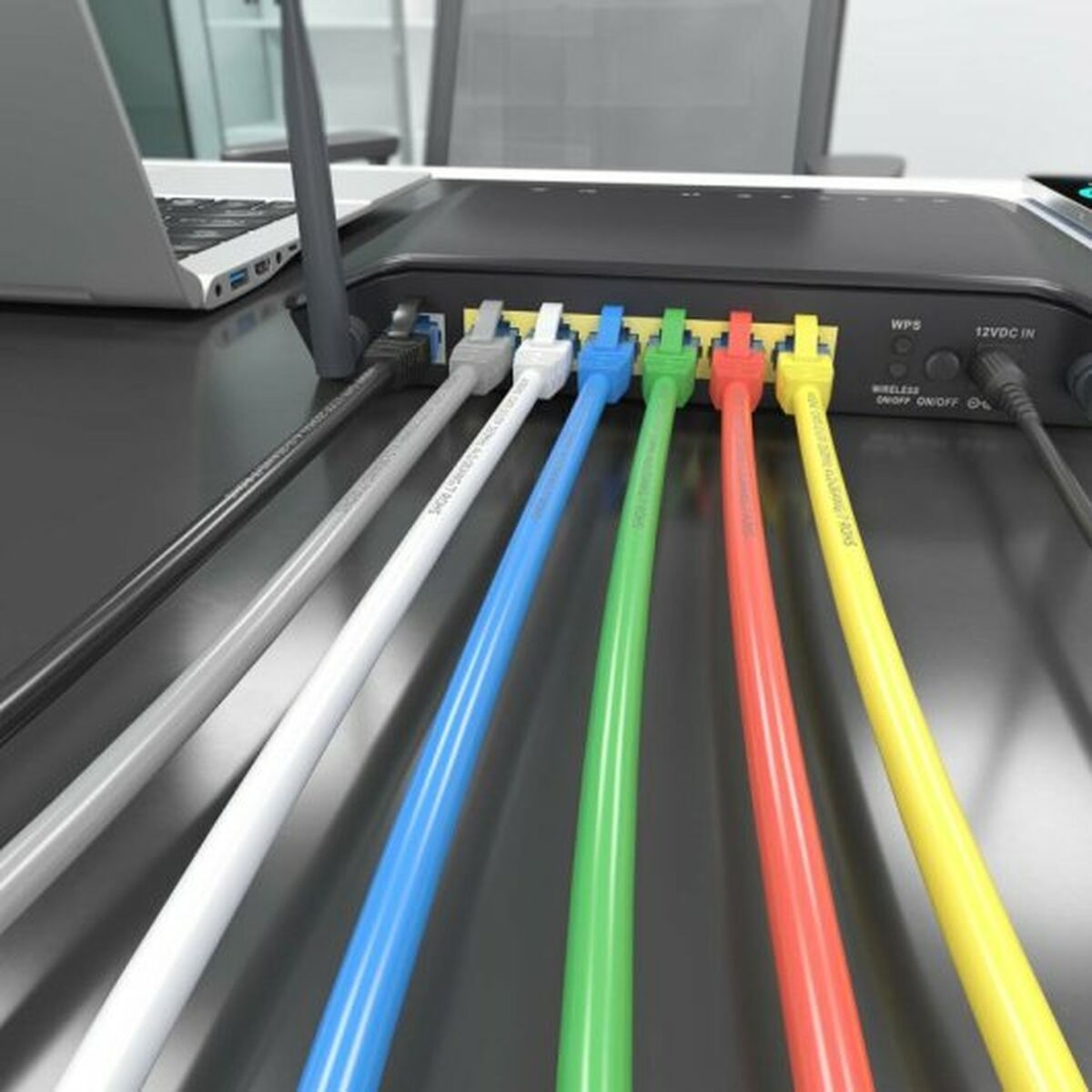 Nätkabel UTP Styv Kategori 6 Aisens Grå 0,3 m - 3
