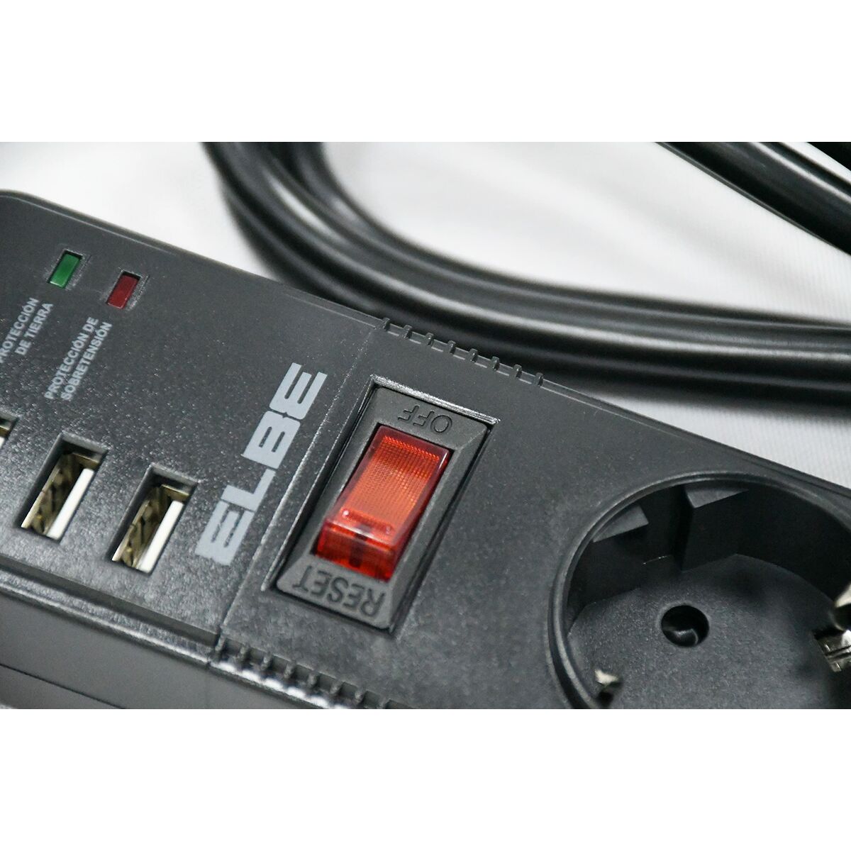 Ellist 4 Tomas-uttag med brytare ELBE RE002 3600 W 220 V - 5