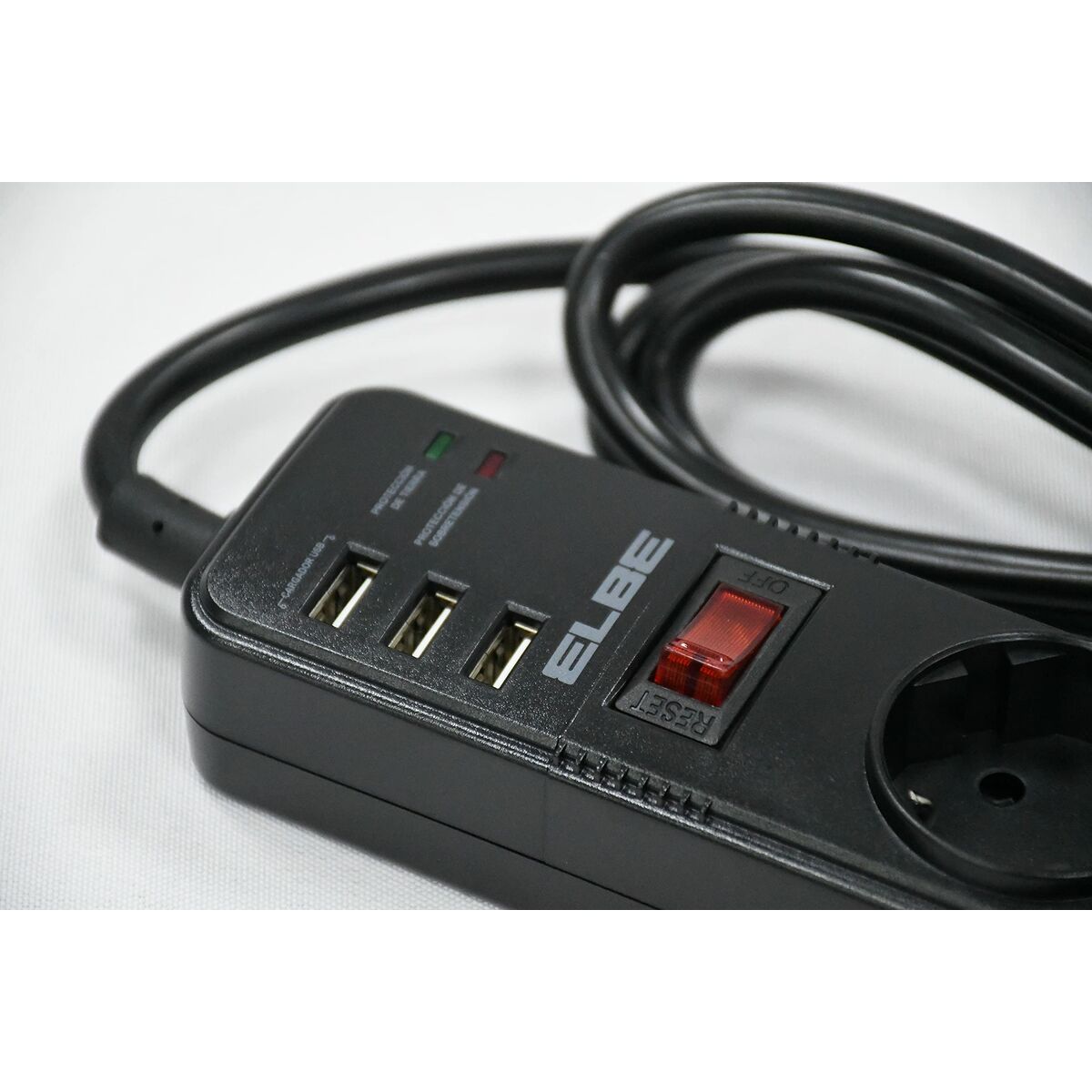 Ellist 4 Tomas-uttag med brytare ELBE RE002 3600 W 220 V - 6