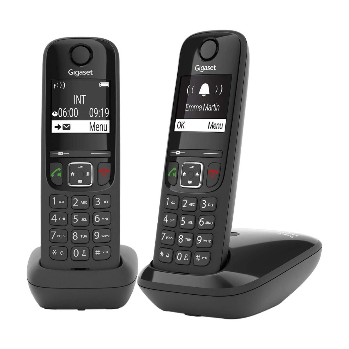 Trådlös Telefon Gigaset AS690 Duo Svart