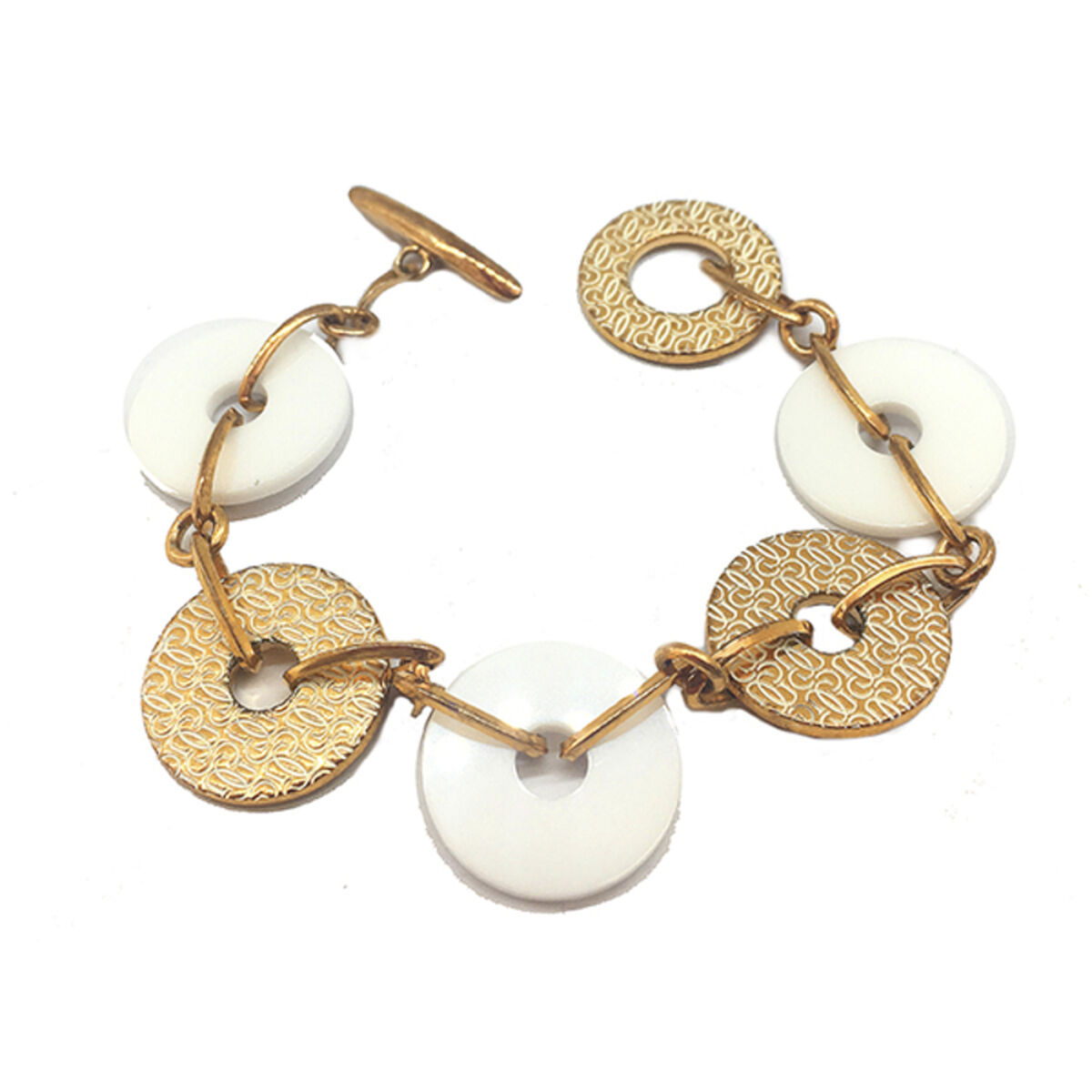 Damarmband Guess CWB10902 Keramik Gyllene Stål Vit Stål/Keramik (21 cm) - 5