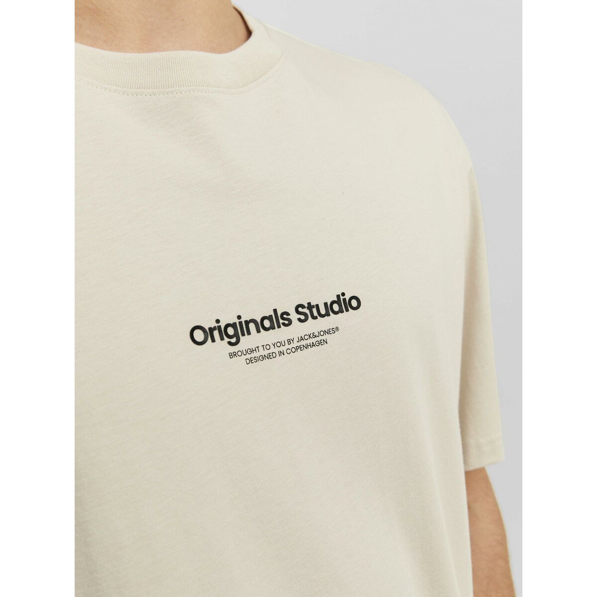 T-shirt med kortärm Herr Jack & Jones JORVESTERBRO TEE SS 12240121 Beige - 7