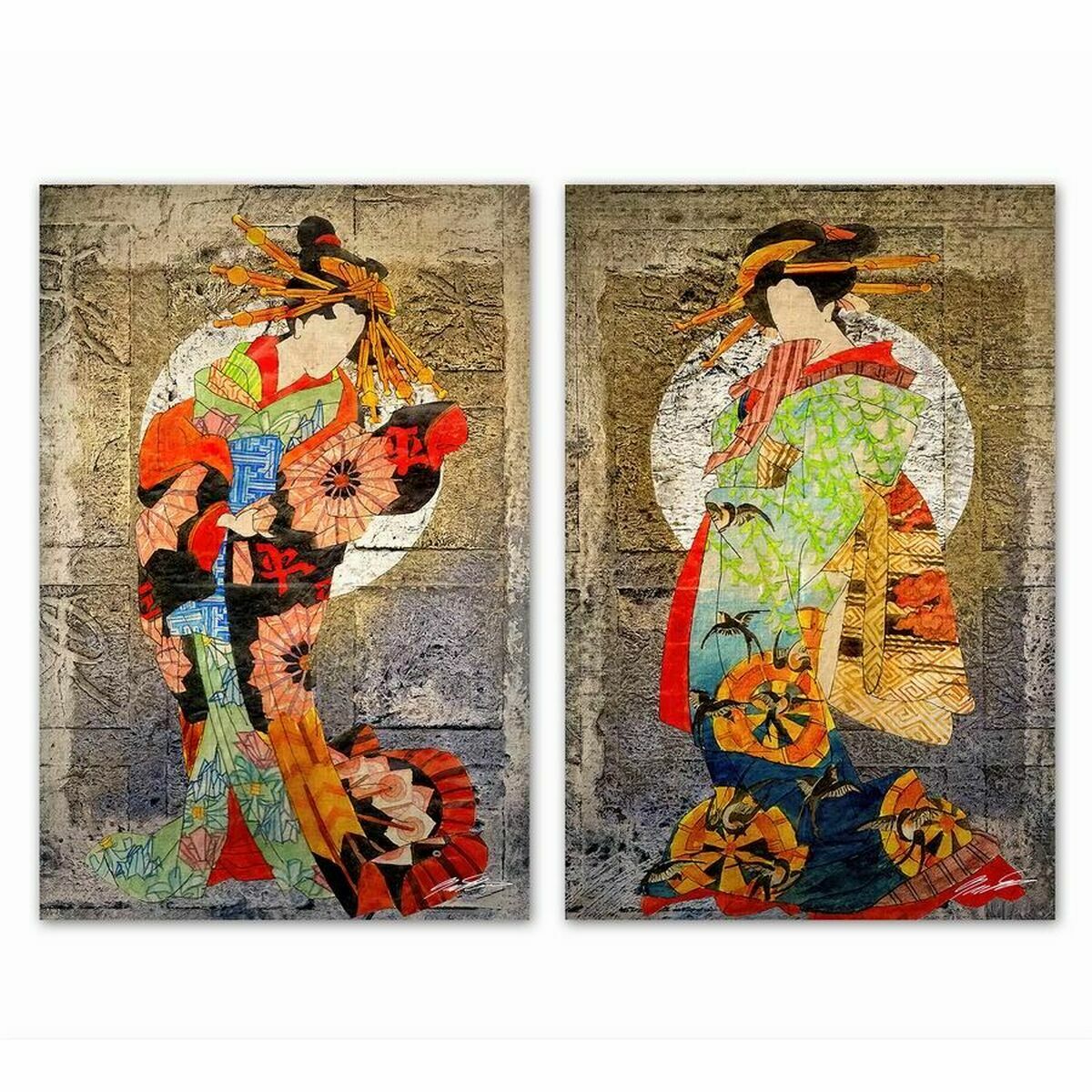 Kanvas DKD Home Decor Furu Kanvas 40 x 1,8 x 60 cm