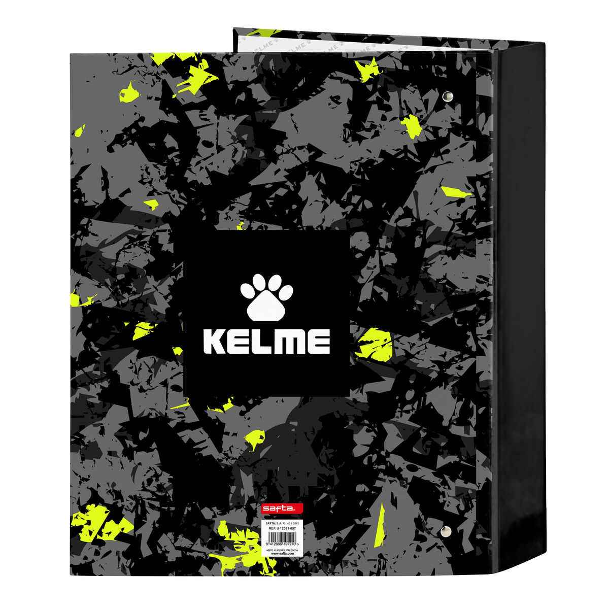 Ringpärm Kelme Jungle Svart Grå Lime A4 (27 x 33 x 6 cm) - 2
