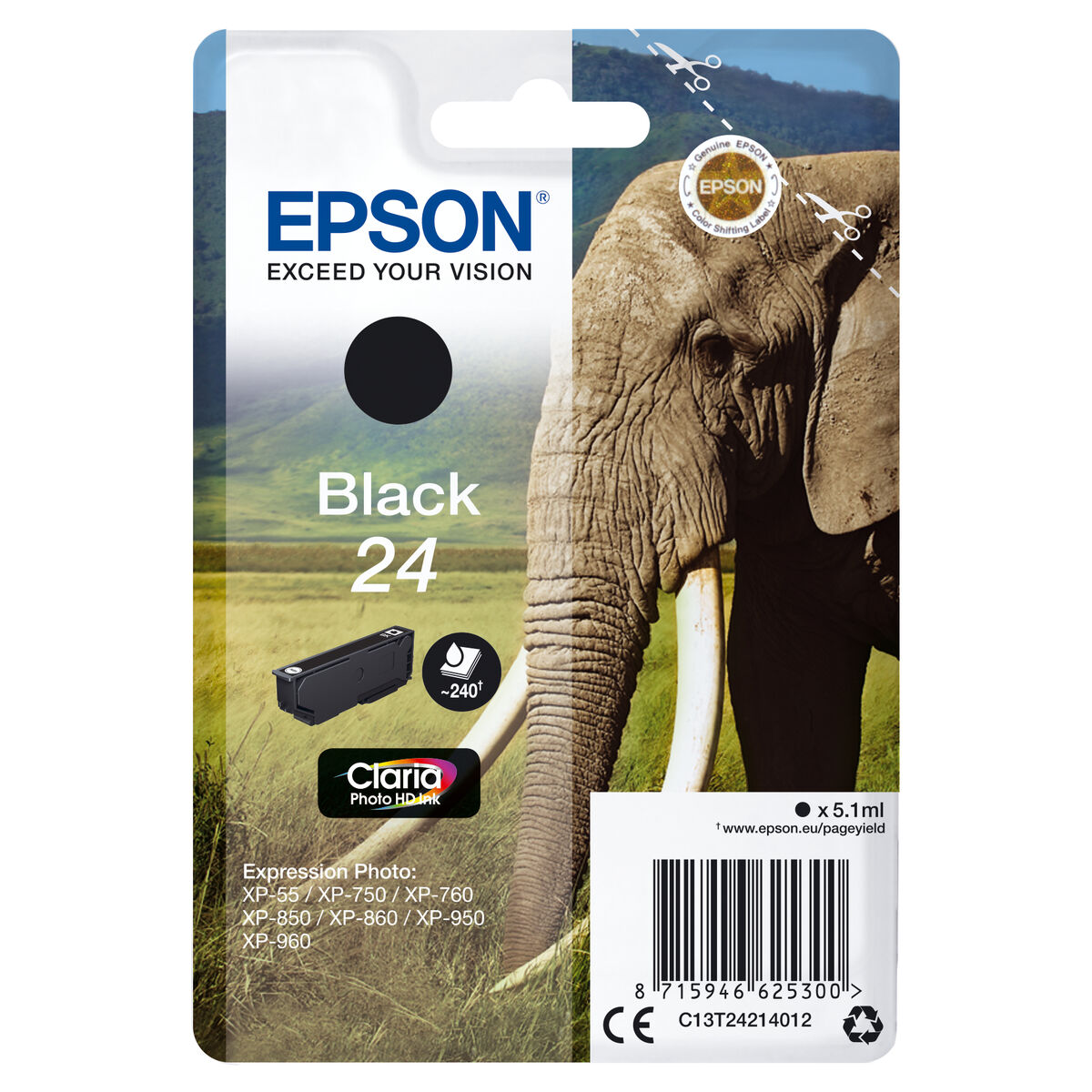 Original Bläckpatron Epson Cartucho 24 negro Svart - 2