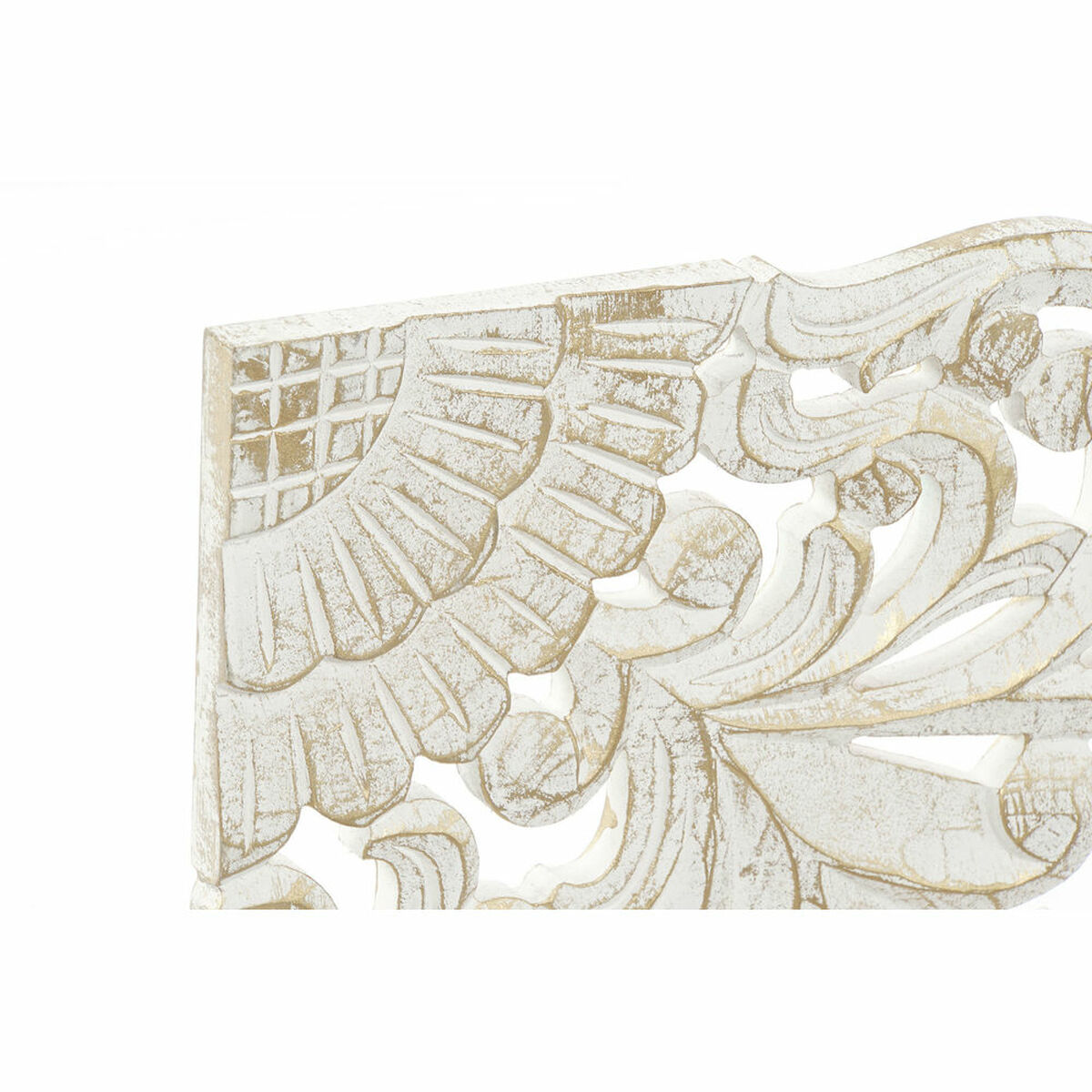 Sänggavel DKD Home Decor Vit Gyllene Trä Trä MDF 151 x 2 x 60 cm - 2