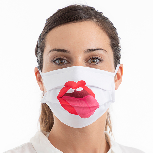 Återanvändbart Hygieniskt Munskydd av Tyg Tongue Luanvi Storlek M Förpackning med 3 masker - 5