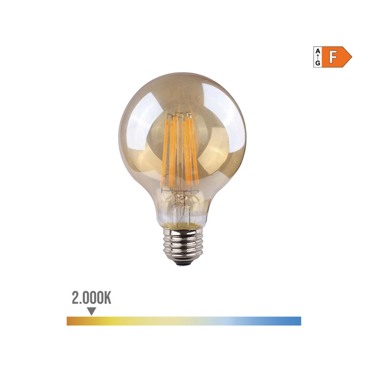 LED-lampa EDM 98626 F 8 W 55 W E27 720 Lm Ø 8 x 12 cm Vintage (2000 K) - 6