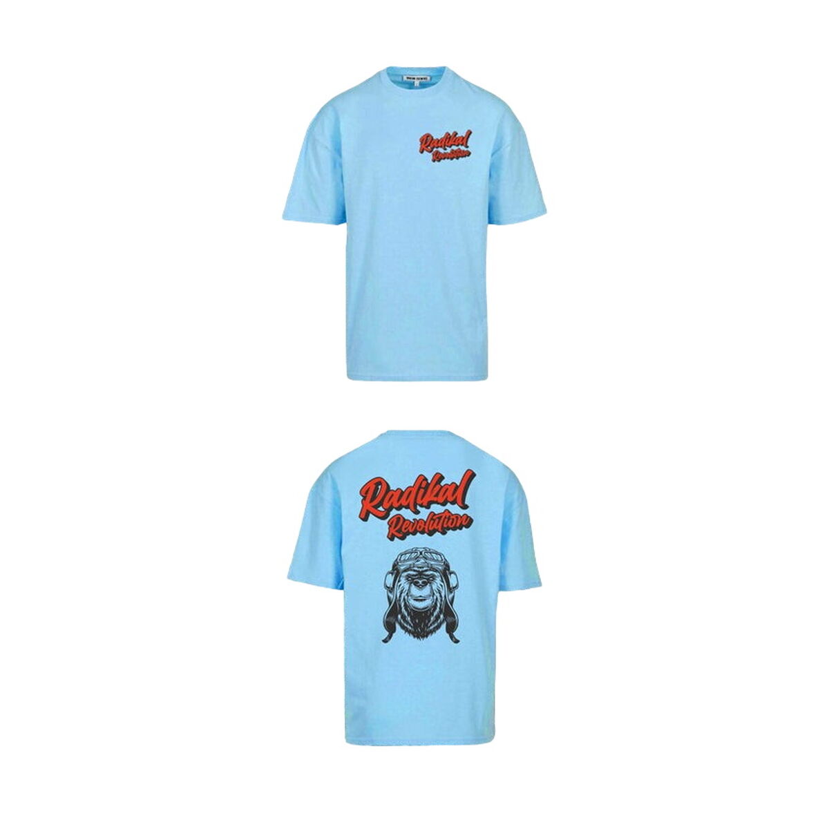 T-shirt med kortärm Herr RADIKAL Bear Himmelsblå M