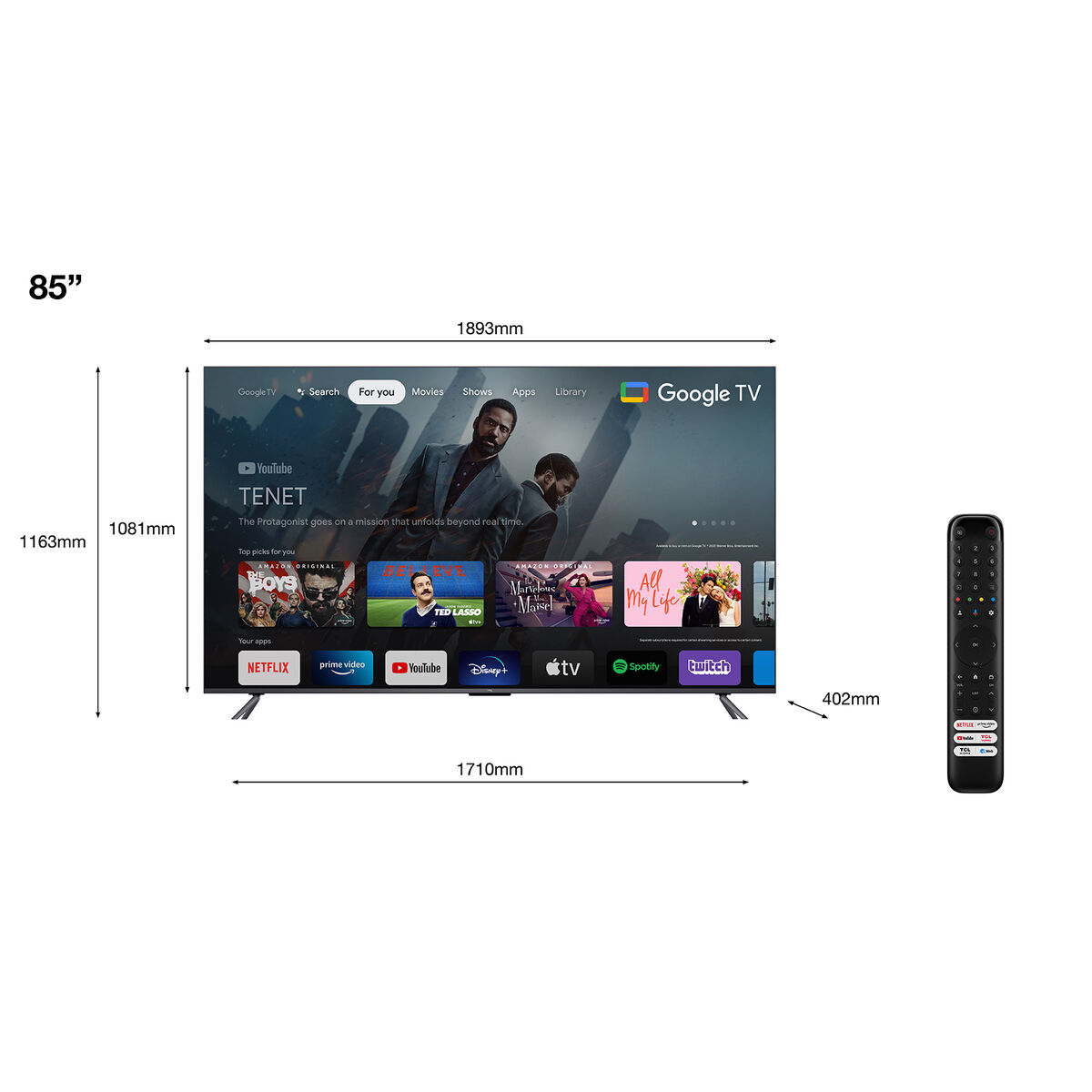 Smart TV TCL 85C649 4K Ultra HD 85" QLED AMD FreeSync - 2