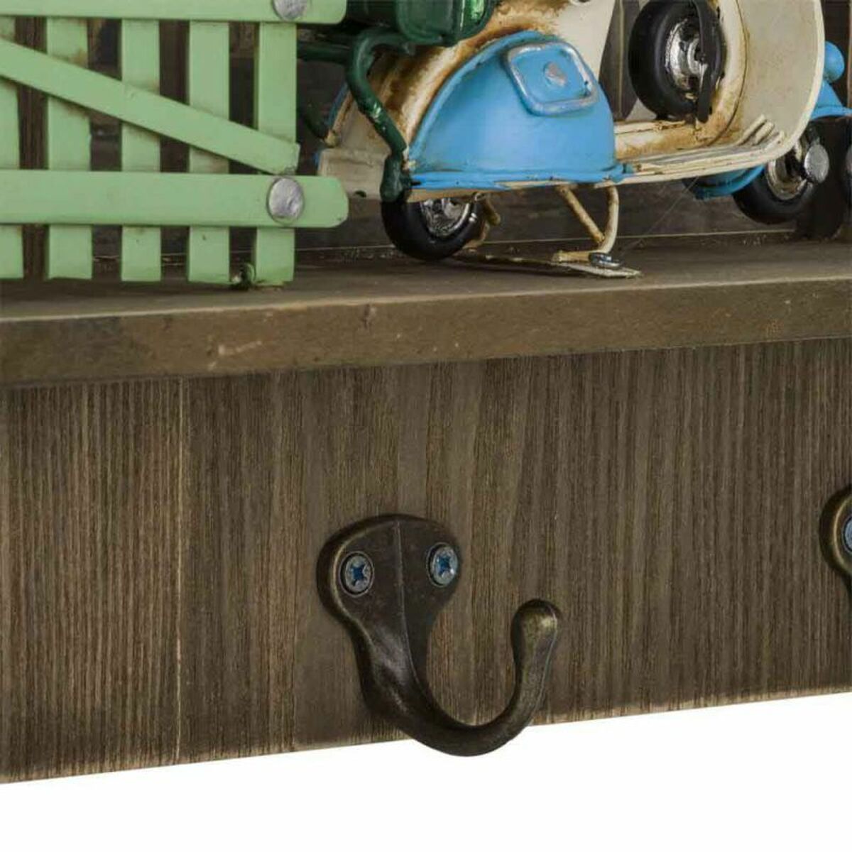Väggmonterad rockhängare Alexandra House Living Metall Trä MDF Motorcykel 8 x 29 x 33 cm Handel - 5