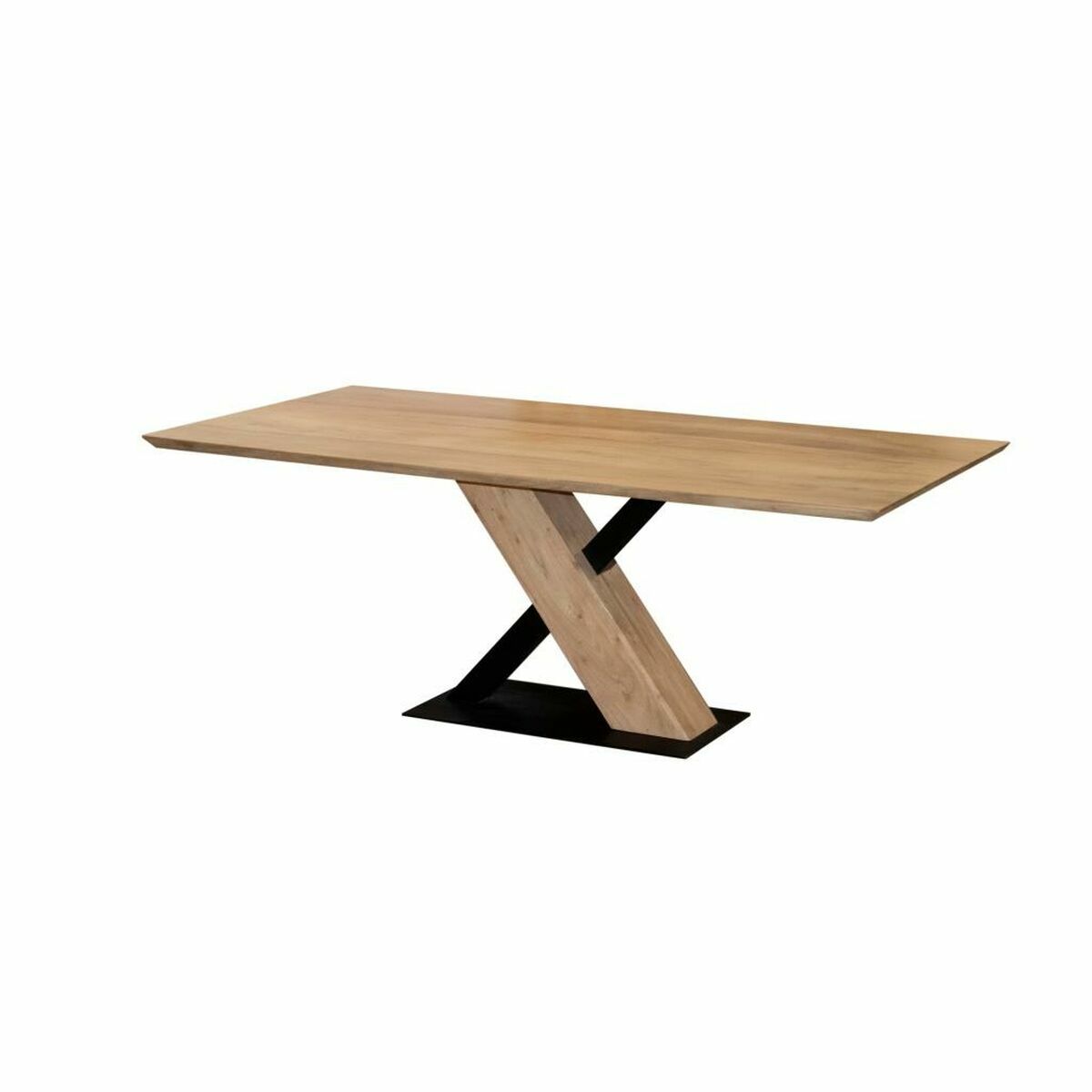 Matsalsbord DKD Home Decor Naturell Metall Akaciaträ 200 x 100 x 76 cm - 2