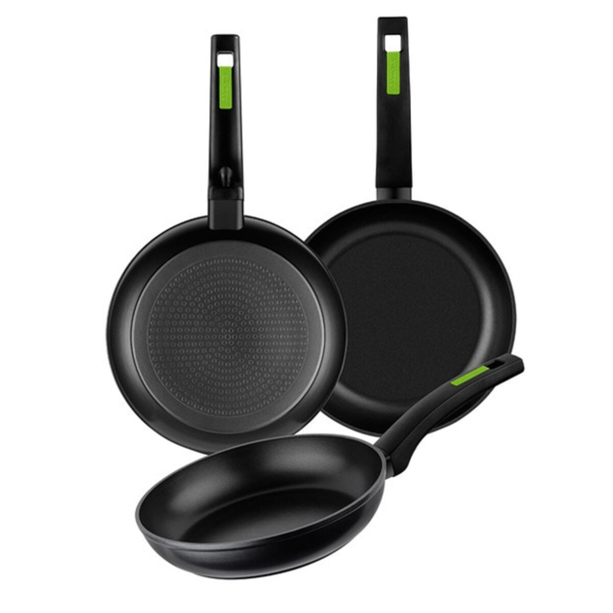 Stekpanneset Monix TP-8435092423253_240019_Vendor Grön Aluminium Bakelit 26 cm 3 Delar