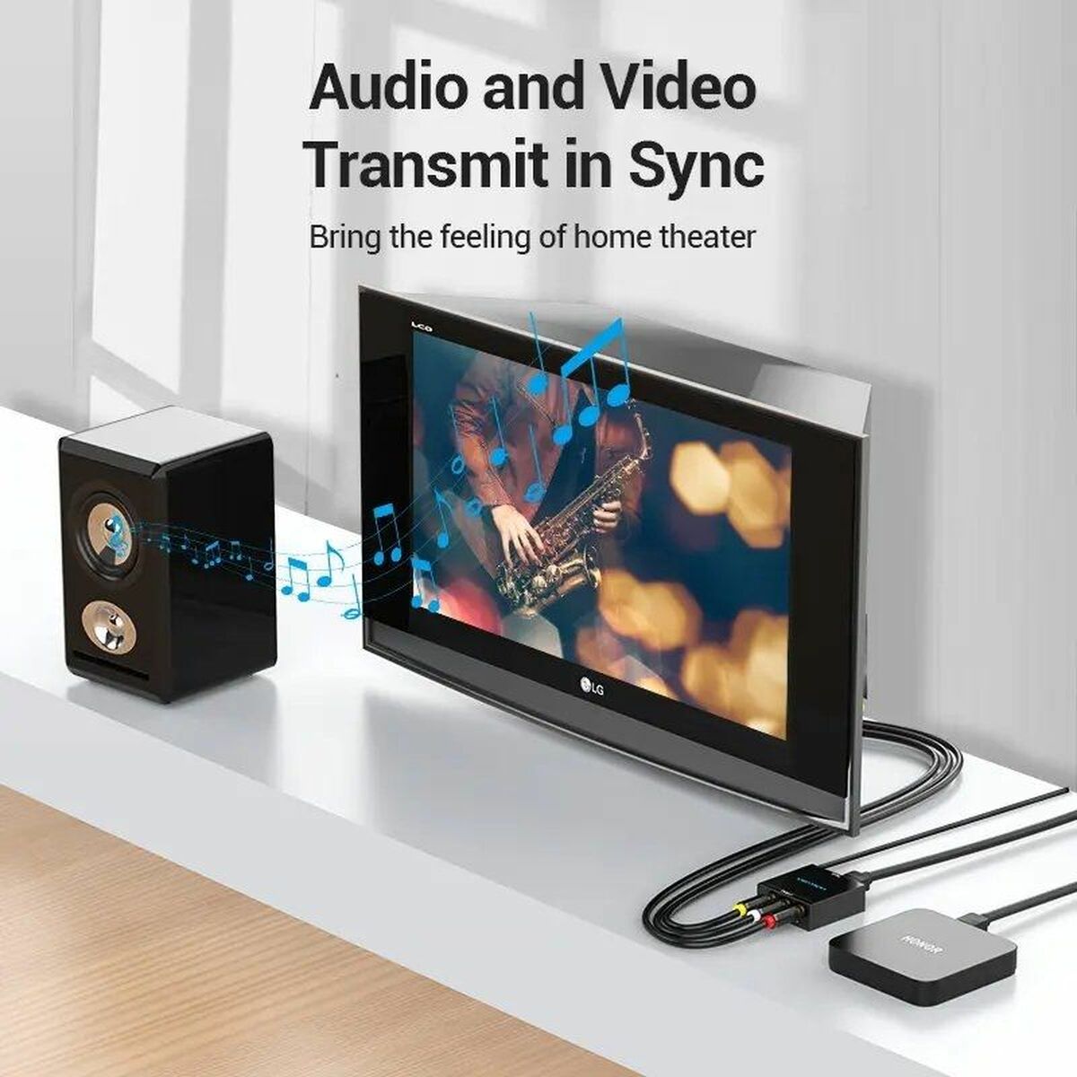 RCA till HDMI Adapter Vention AEEB0 Svart - 2