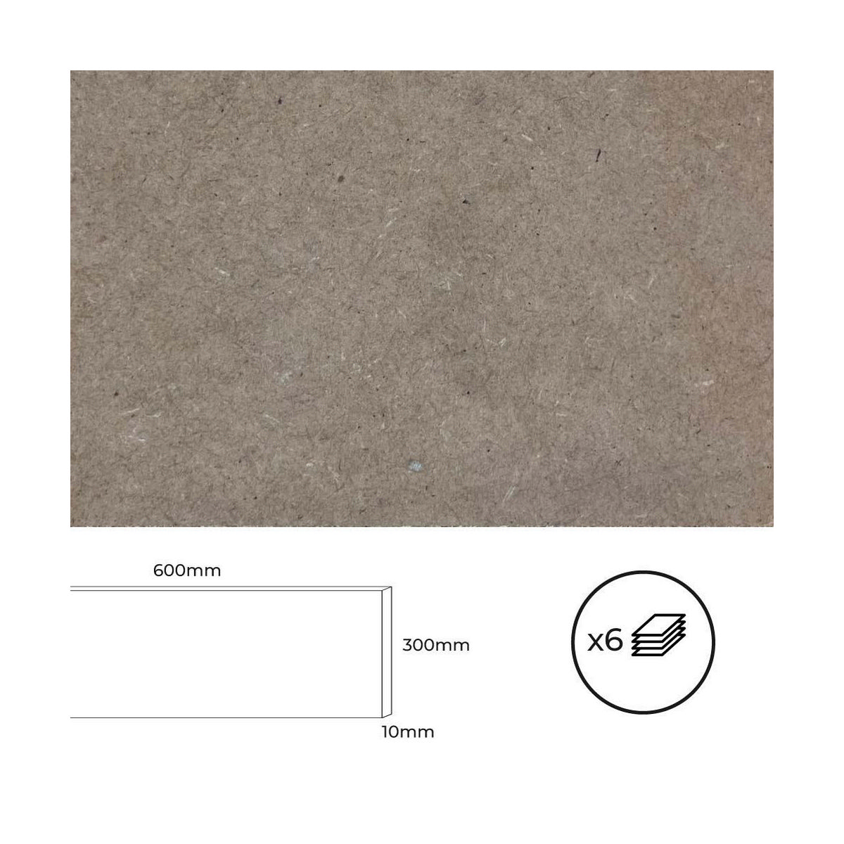 Plywoodskiva Bertini 60 x 30 cm Trä MDF (6 antal) - 2