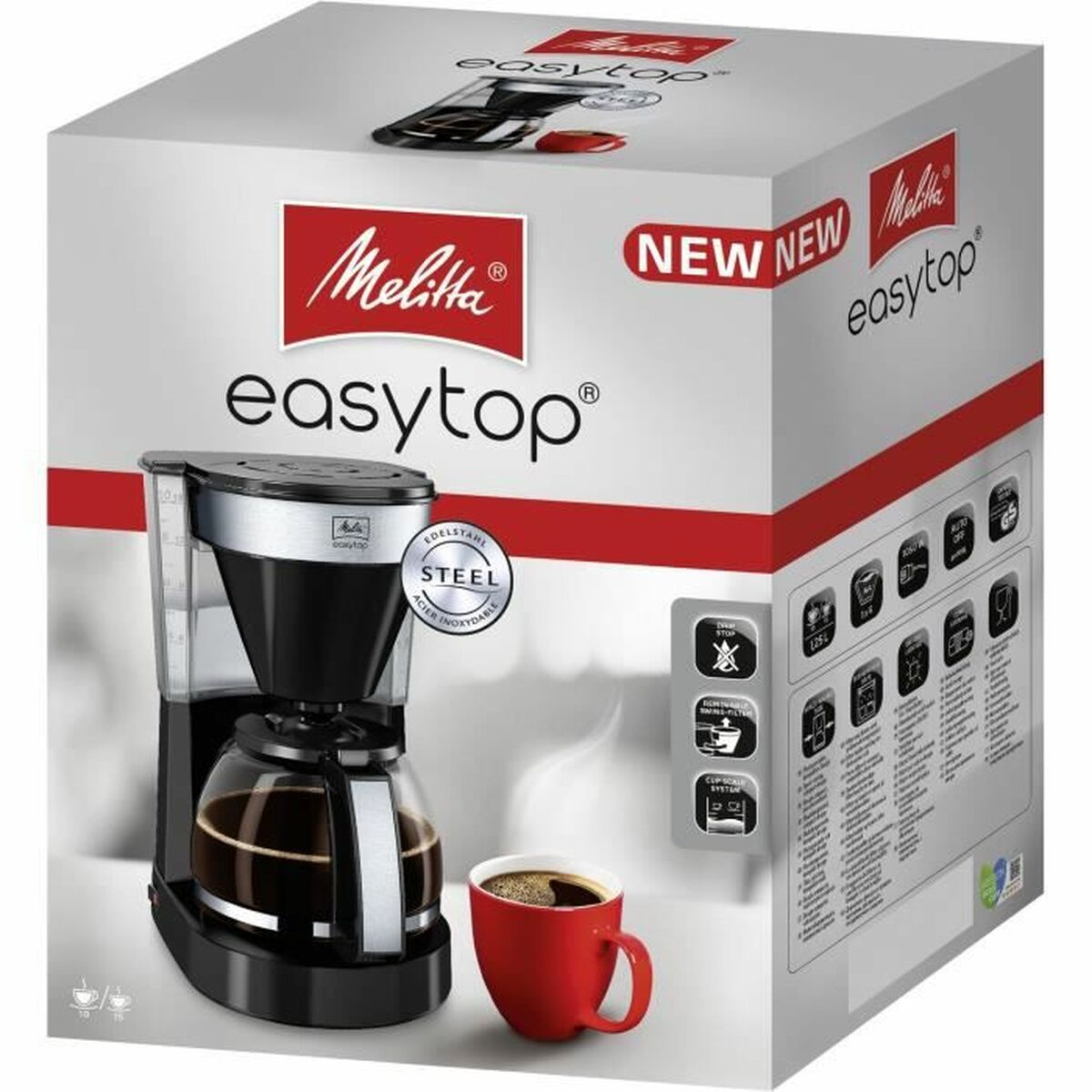 Kaffebryggare Melitta Easy Top II 1023-04 1050 W Svart 1050 W 1,25 L 900 g - 6