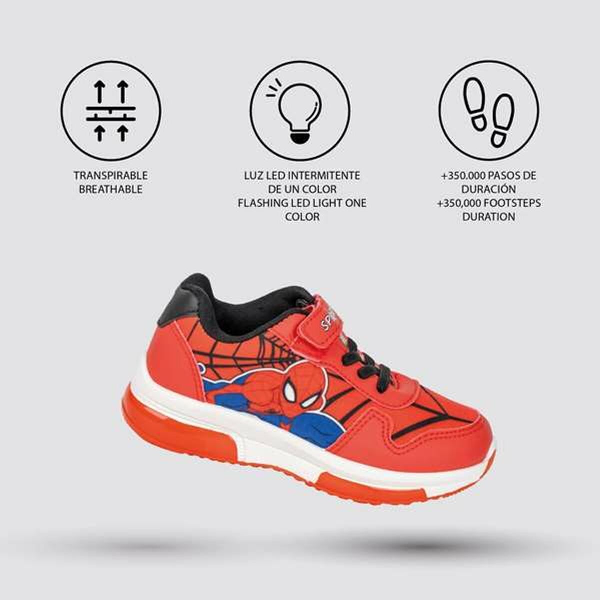 Sportskor med LED Spider-Man (Renoverade A) - 4