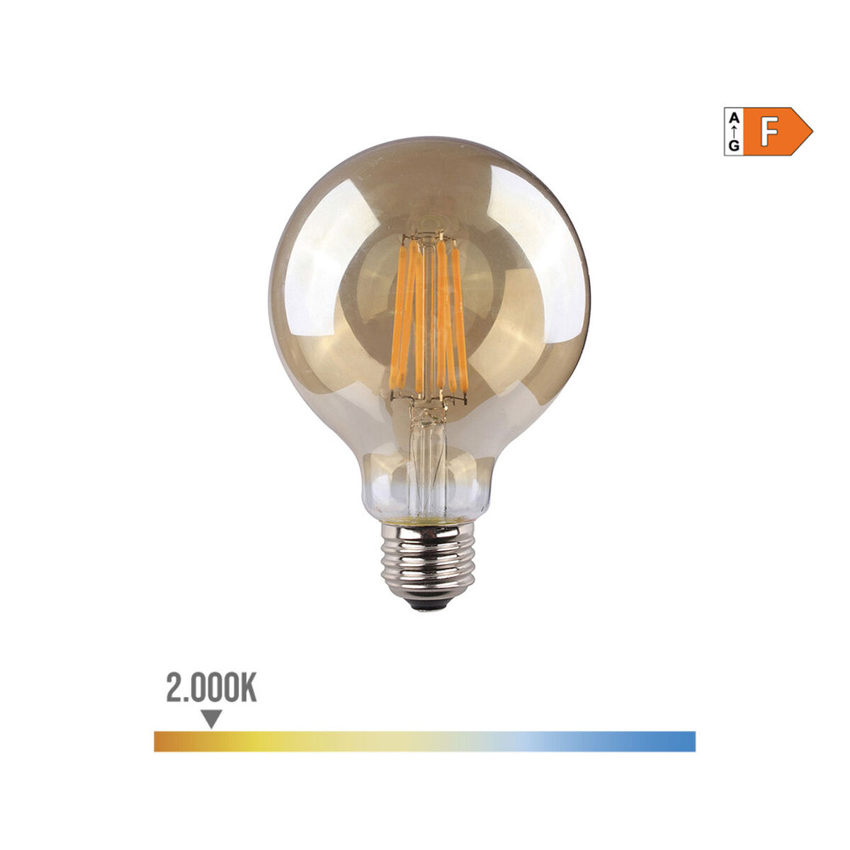 LED-lampa EDM 98628 F 8 W 55 W E27 720 Lm 12,5 x 17 cm Ø 12,5 x 17 cm Vintage (2000 K) - 6