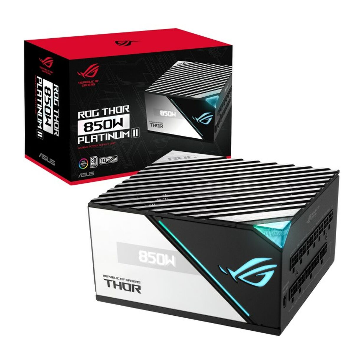 Strömtillförsel Asus ROG THOR Platinum II 850 W RoHS 80 PLUS Platinum 80 PLUS Titanium - 10