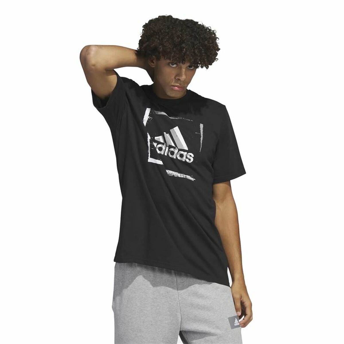 T-shirt med kortärm Herr Adidas Svart (S) - 2
