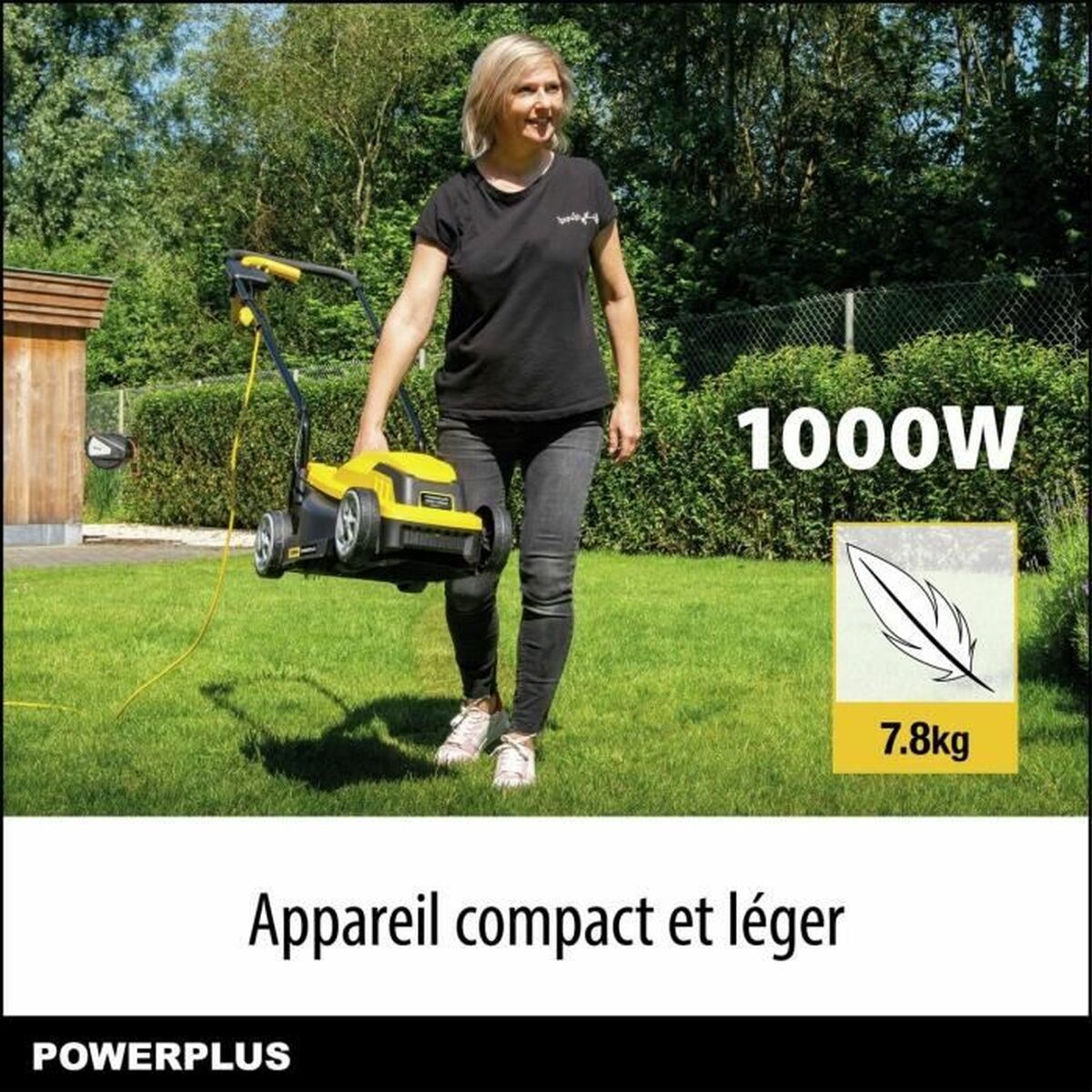 Gräsklippare Powerplus POWEG62203 30 L 1000 W 230 V 32 cm 20-70 mm - 2