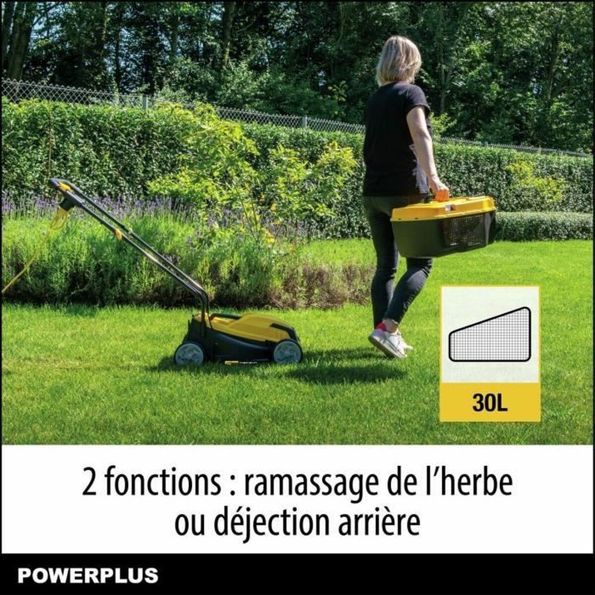 Gräsklippare Powerplus POWEG62203 30 L 1000 W 230 V 32 cm 20-70 mm - 3