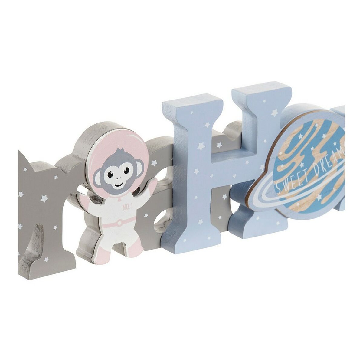 Prydnadsfigur DKD Home Decor Astro Monkey Naturell 29,5 x 3 x 9 cm (2 antal) - 6