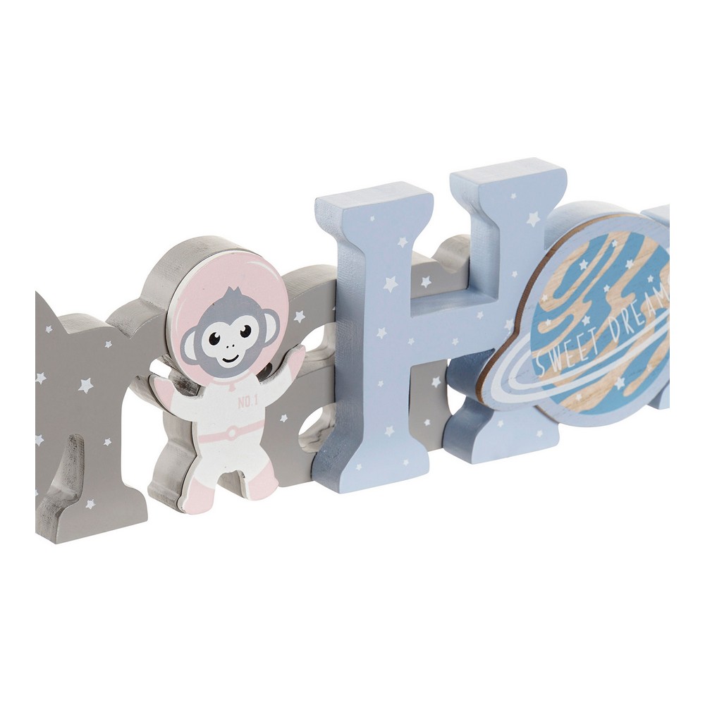 Prydnadsfigur DKD Home Decor Astro Monkey Naturell 29,5 x 3 x 9 cm (2 antal) - 2