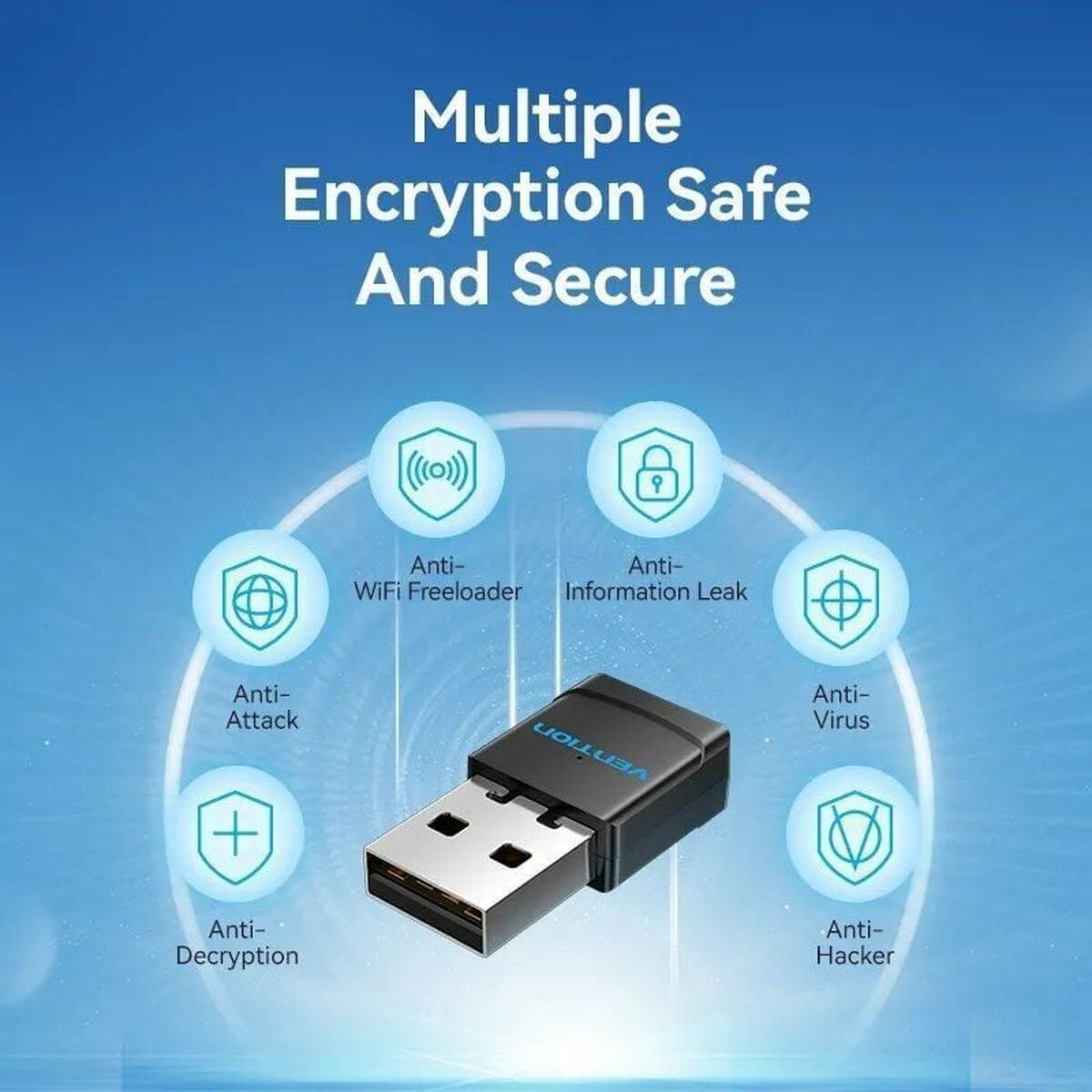 USB WiFi Adapter Vention KDSB0 - 3