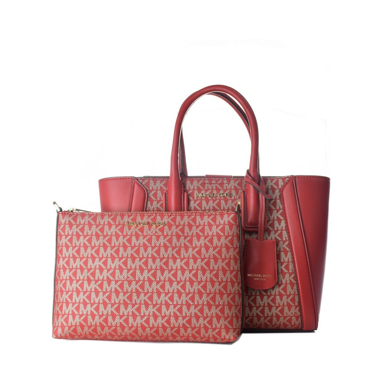 Damväska Michael Kors 35F2G6KC5V-CHILI-GLD Röd 24 x 18 x 8 cm - 4
