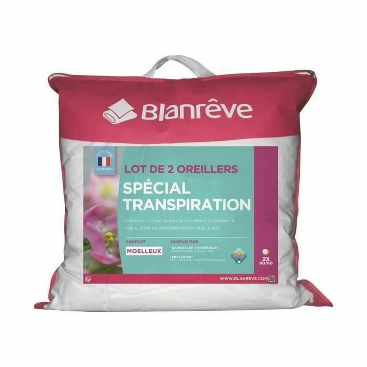 Kudden Blanreve Vit 60 x 60 cm (2 antal)