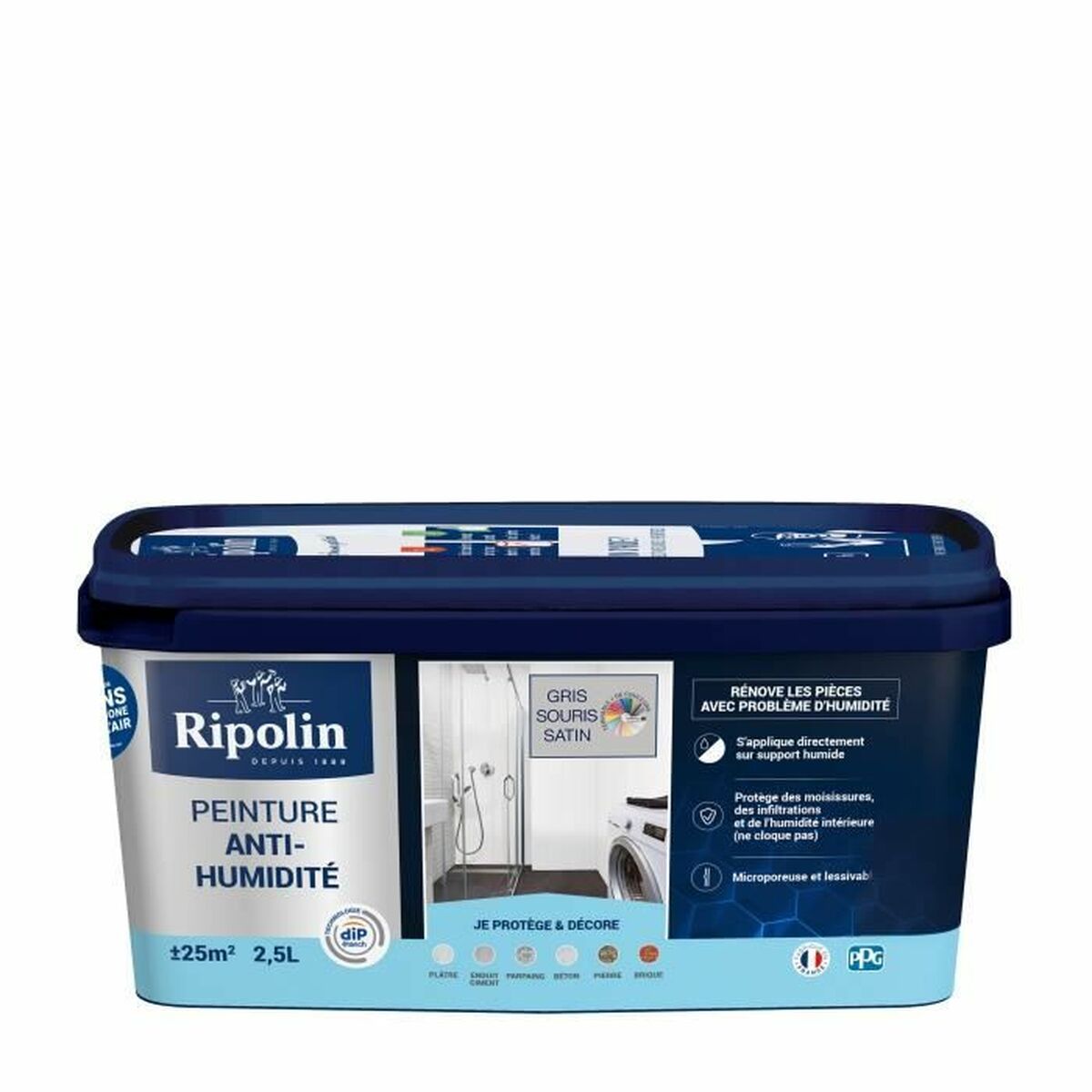 Grundfärg Ripolin Grå Satinfinish 2,5 L