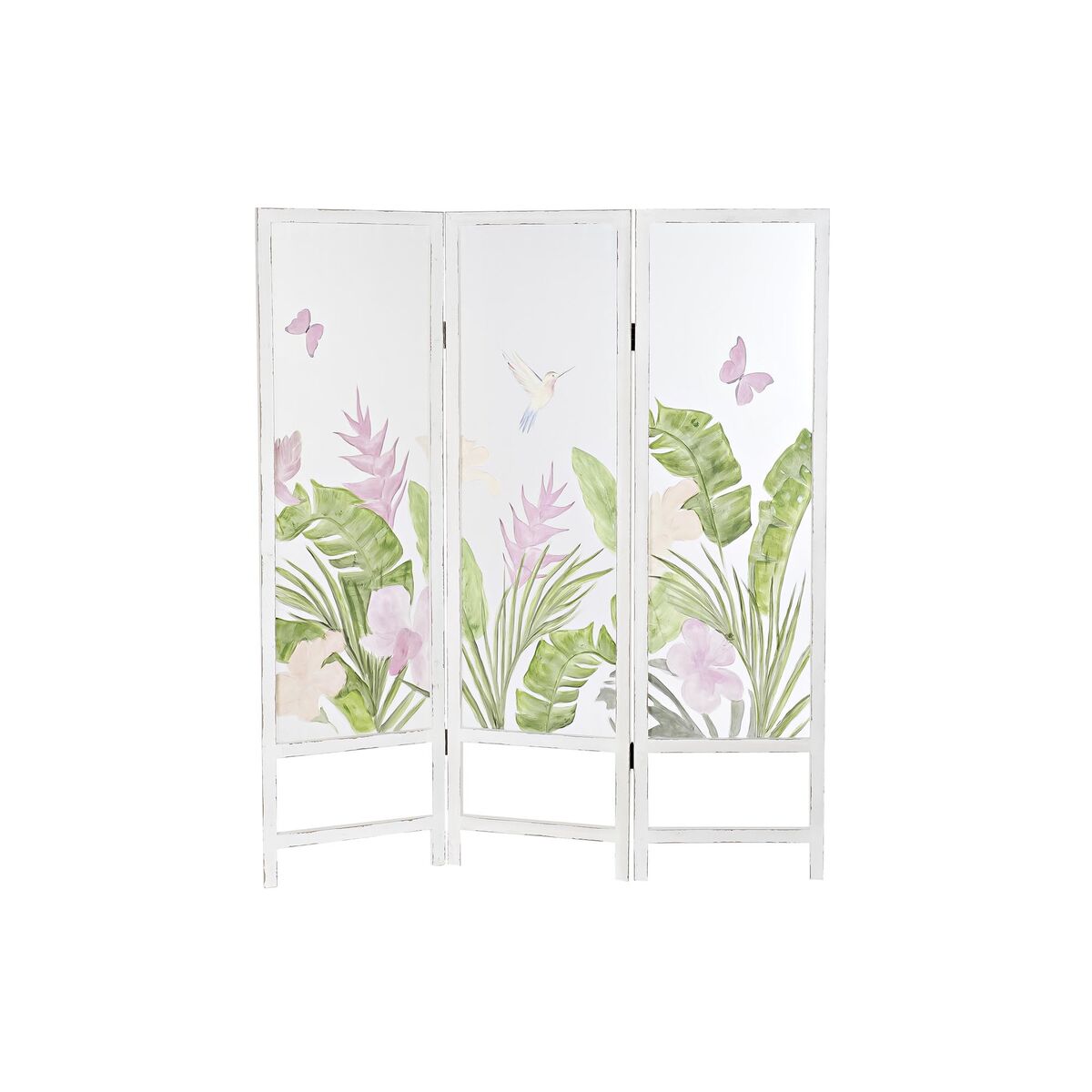 Skärm DKD Home Decor Tropiskt Transparent Trä MDF 150 x 2 x 180 cm