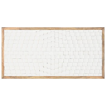 Sänggavel Home ESPRIT Vit Naturell 160 x 4 x 80 cm
