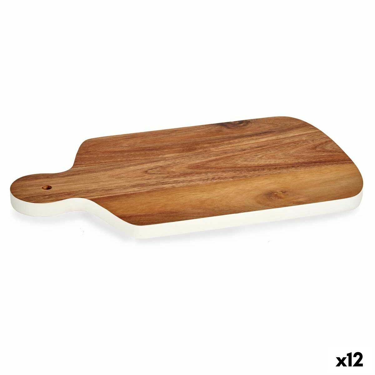Skärbräda Vit Akaciaträ 21,5 x 1,5 x 33,5 cm (12 antal)